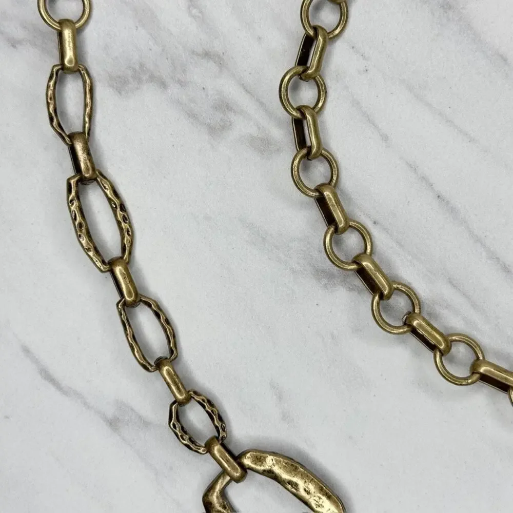 Chico's Free Spirit Gold Tone Chain Belt Medium/Large (M/L) ✨